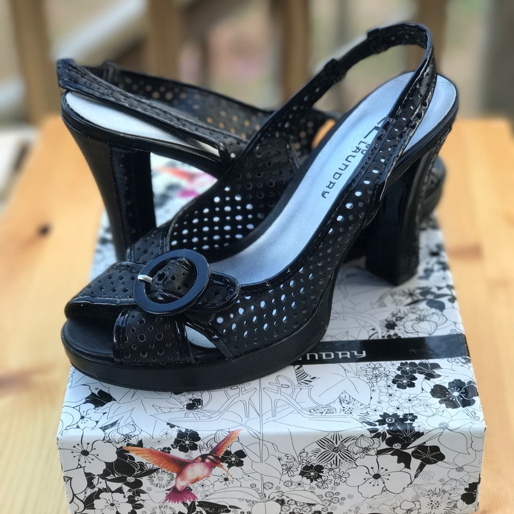 Chinese Laundry | Perforated Leather Heels Size 7